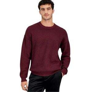 Burgundy Massimo Dutti Knitted Sweater (L)